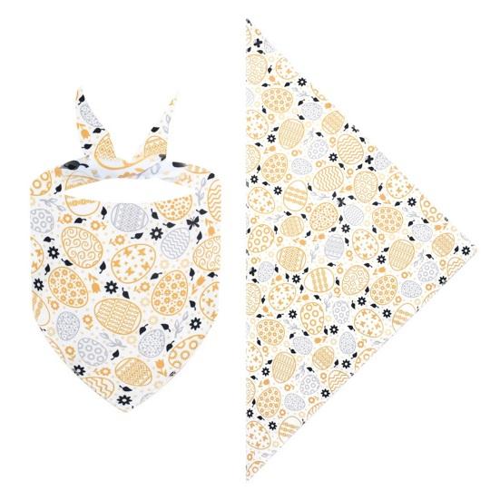 Festival Cat Bandana Easter Eggs Scarf Holiday Dog Love Hearts Patterns Triangle Bandana Bib for Easter