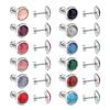 LUXUKISSKIDS 12pairs Simple Round Beads Earrings Colorful Stone Studs Brincos For Woman Fashion Twist Pack Jewelry Accessories