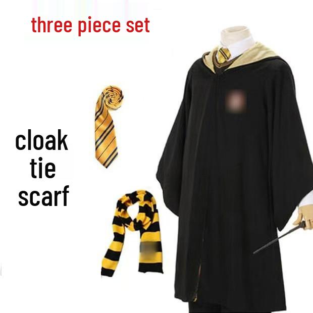 Harry Potter Wizard Robe Cosplay Costume for Kids & Adults - Magic Cloak Cape for Halloween