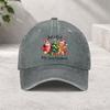 Christmas Gingerbread Girl Baseball Cap Washed Cotton Adjustable Hat for Casual Outdoor Sports