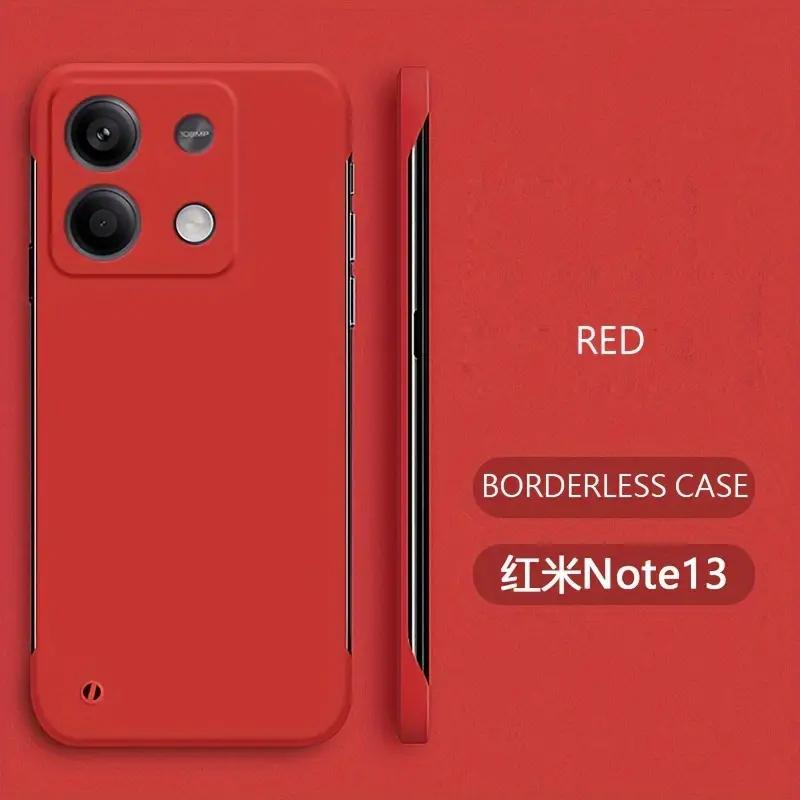 

Ультратонкий жесткий чехол для телефона из ПК с полным покрытием, безрамный чехол для Redmi Note 13 5G Note 13 Pro+ 5G POCO X6 / X6 Pro 5G F6 F6 Pro RedMi Note 13 Pro+ 5G красный