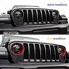 Headlight Lamp Decor Cover Trim Bezel for 18+ Jeep Wrangler JL Sport/Sport S Red