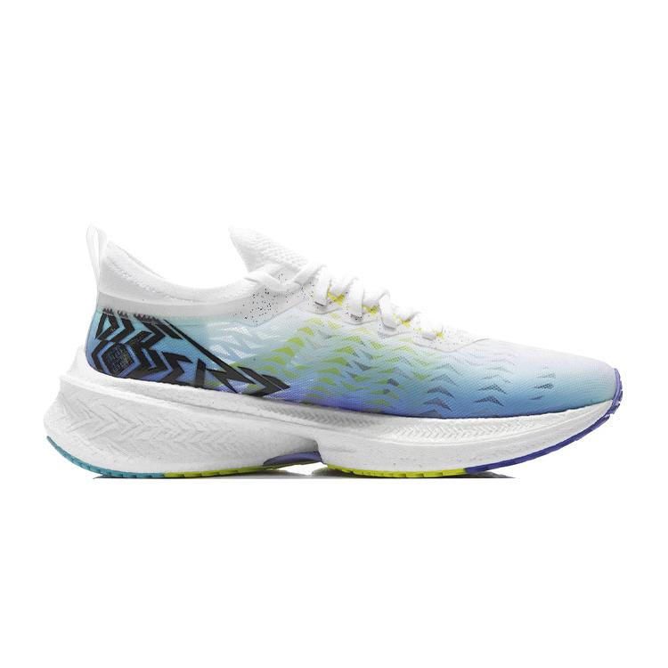 Li Ning Feidian Discovery Running Shoes Men's Low top White/Neon Blue Purple/Green ARMR005-3