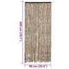 VidaXL Fly Curtain, Insect Screen with Hook, Adjustable Length and Width Door Curtain, Beige and Brown 377388