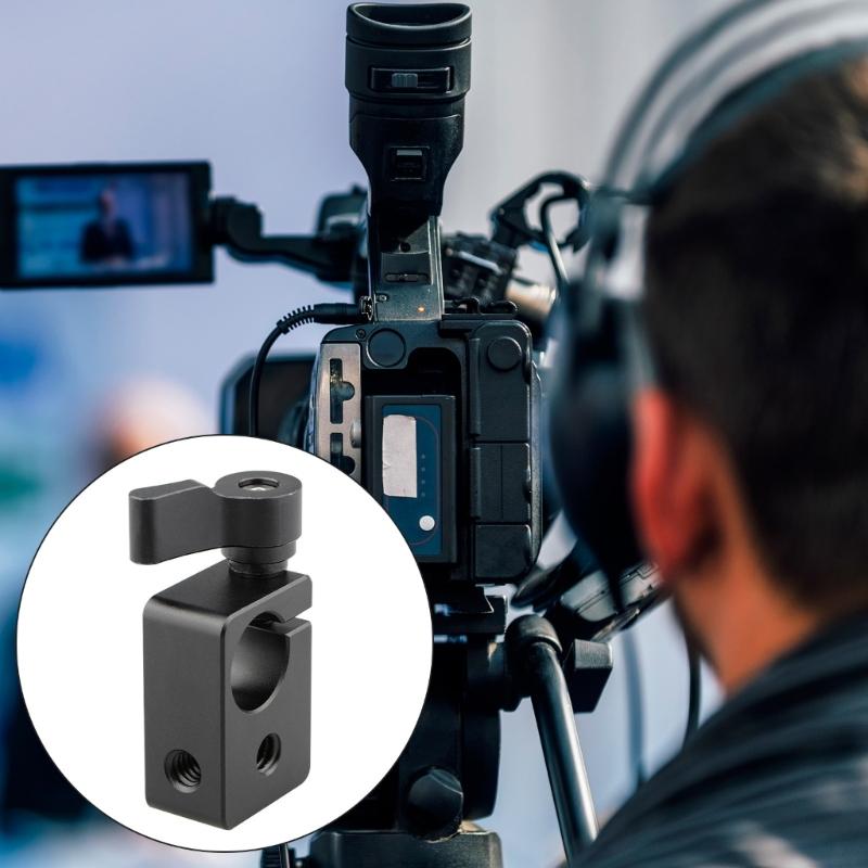 Single Rod Clamp 15mm Rail Connector Adapter with 1/4inch Screw for 15mm DSLR Supports Camera Accessories
