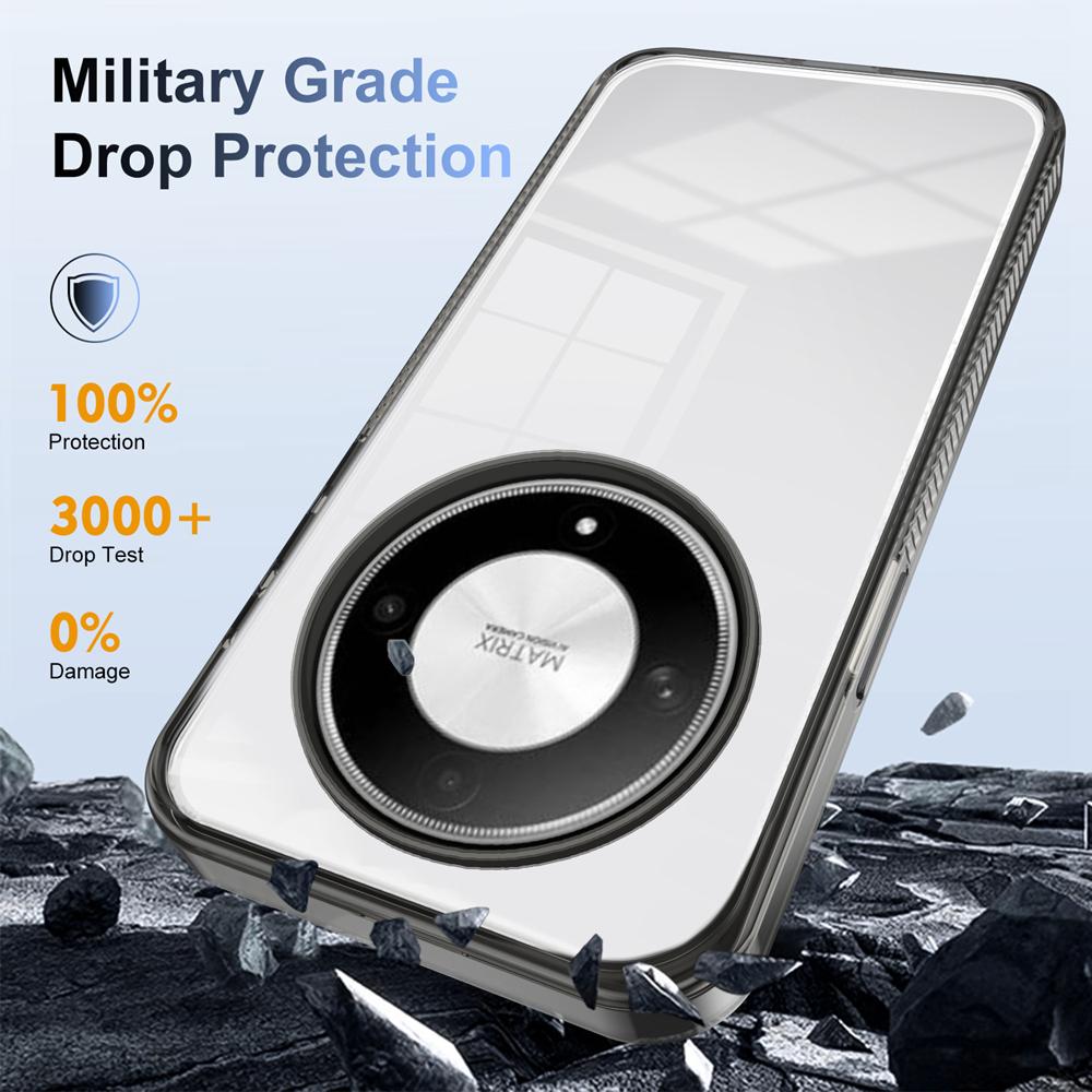 KEYSION Transparent Case for HONOR X9b 5G X9A 5G TPU+PC Anti-slip HD Clear Shockproof Phone Cover for Huawei Magic 5 6 Lite 5G