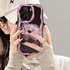 Silicone Soft Wave Case Glossy Fashion Floral Shell Mobile Phone Black Back Cover for Oppo Vivo Realme Infinix