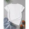 Taglie Europee Donna Moda Casual Girocollo Elasticizzata Stampata Maglietta Sportiva