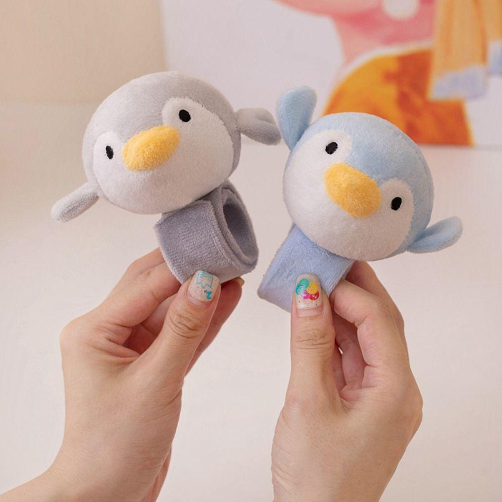 Wrist Style Plush Doll Slap Bracelet Simulation Little Penguin Plush Wrist Band  Christmas Toy