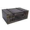 Wooden Chest Vintage Wood Storage Trunk with Lid Retro Suitcase Portable Box Ancient Photography Props S