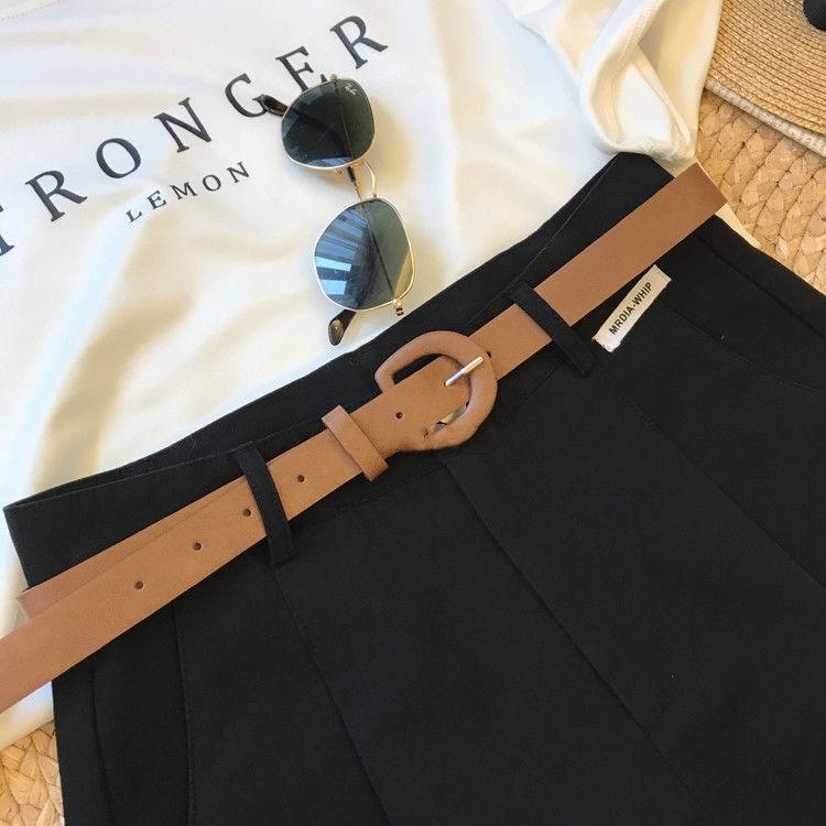 Women's Summer Wide-Leg Belted Shorts