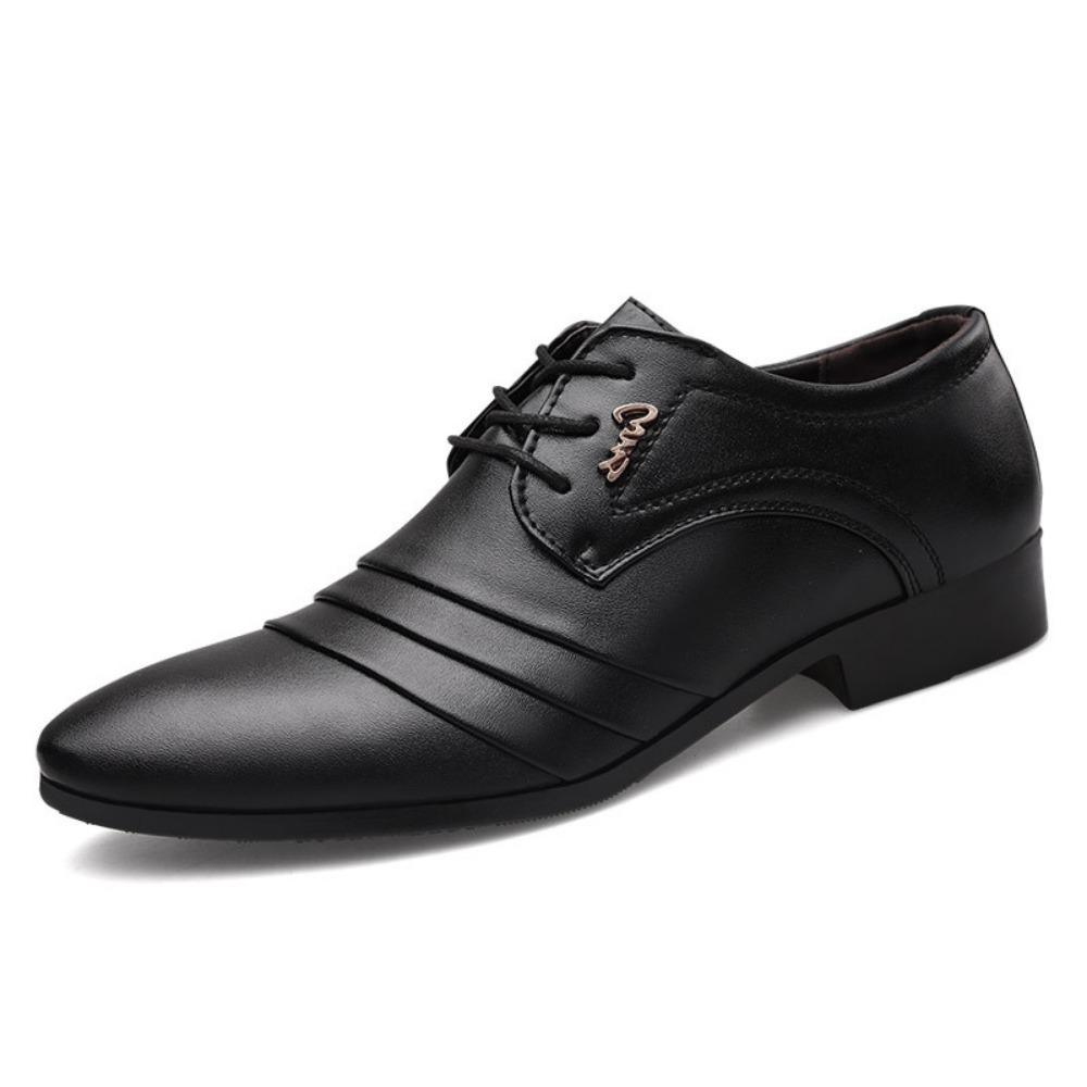 Mens Business Dress Shoes Pointed Toe Slip On Casual Wedding Shoes