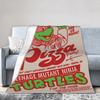 TMNT Game Blanket Christmas Super Warm Novelty Plush Throw Blanket For Girls Boys Bedroom Flannel Bedspread Bed Cover