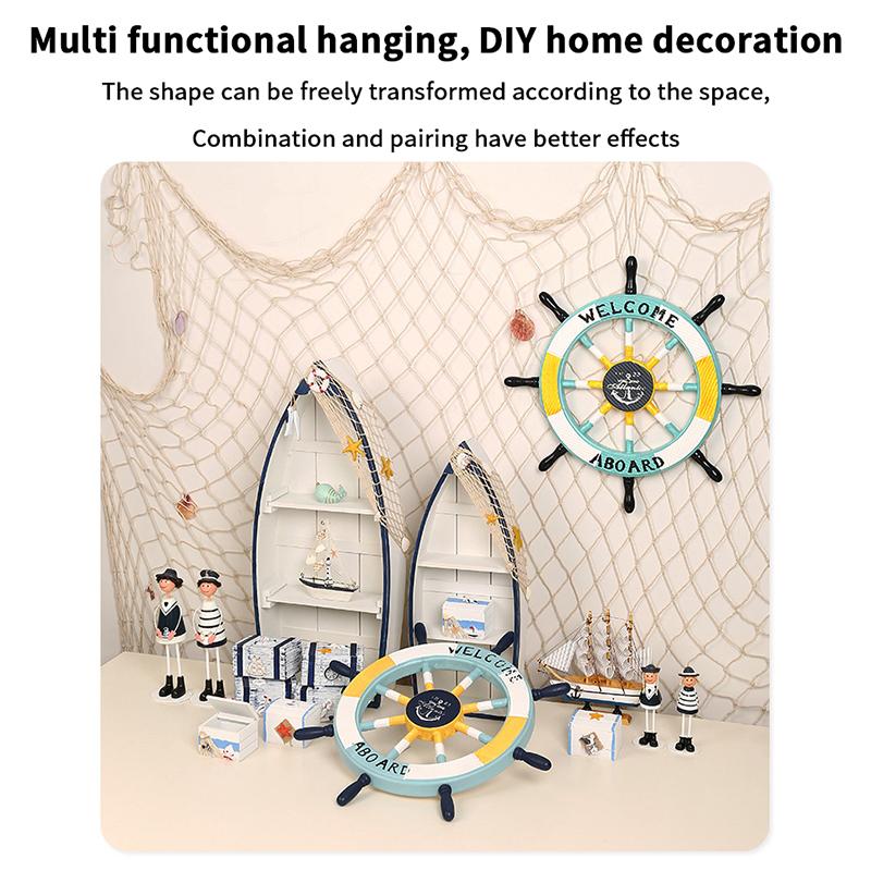 Fishing Net Wall Hangings Ornament Studio Prop Room Home Decoration Mediter Sea Stickers Marine Over The Garden Crafts Nautical