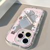 Pink Mirror Cream Shell Suitable for Apple 15promax Mobile Phone Case Cartoon Zoo IPhone 14/16/13