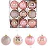 9PCS Hand-Painted Christmas Ornaments, Festive Window Hanging Present Box Decor Xmas Baubles Xmas Tree Pendants