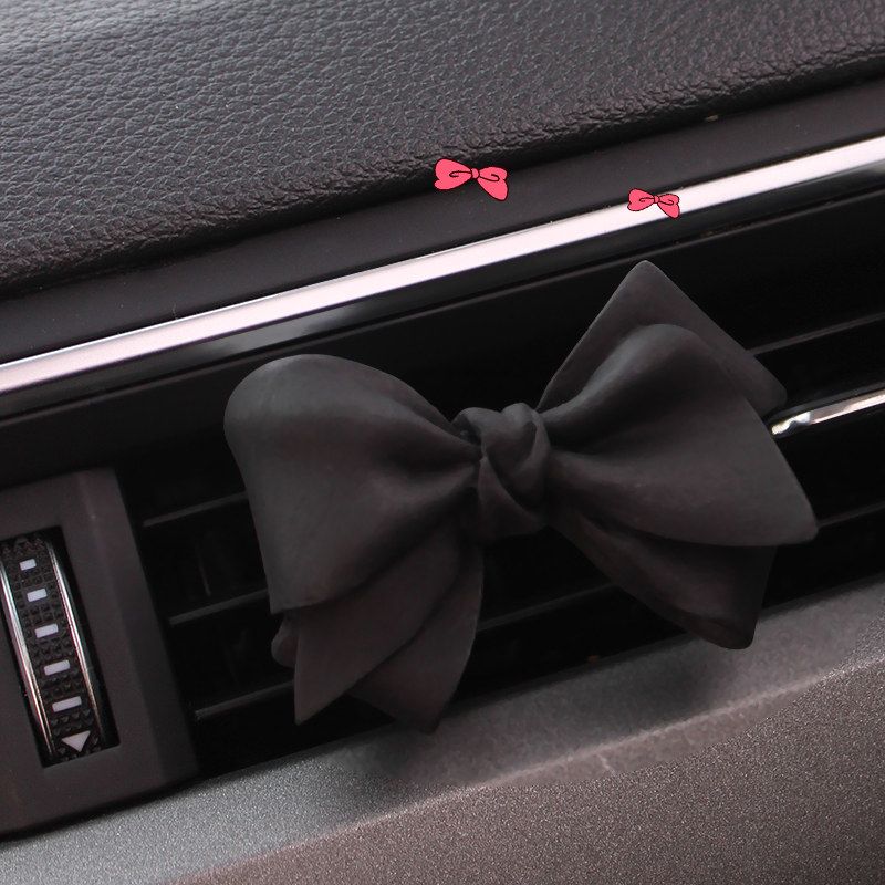 

Cute Teddy Bear Bows Bear Car Aromatherapy Air Conditioner Air Outlet Decoration Creative Car Perfume Fragrant Stone Black Bow