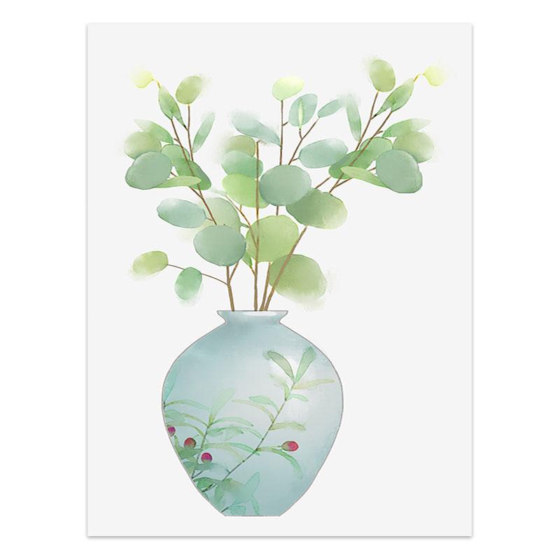 Watercolor Plant Flowers Canvas Paintings Sunflower Botanical Prints Leaves Poster Decorative Picture for Living Room Home Decor