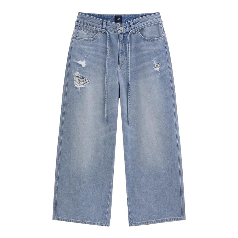 GAP Women's 2026 Spring Wide-Leg Cropped Jeans