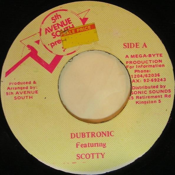 

7-дюймовая пластинка SCOTTY Dubtronic NONE 5th Avenue Sout Ямайка Регги Ска Даб Б/у