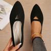 Fashion Women Knitting Shallow Pointed Toe Flats Shoes 2024 Autumn Fashion New Walking Casual Shoes Cozy Dress Travel Chaussures Femme