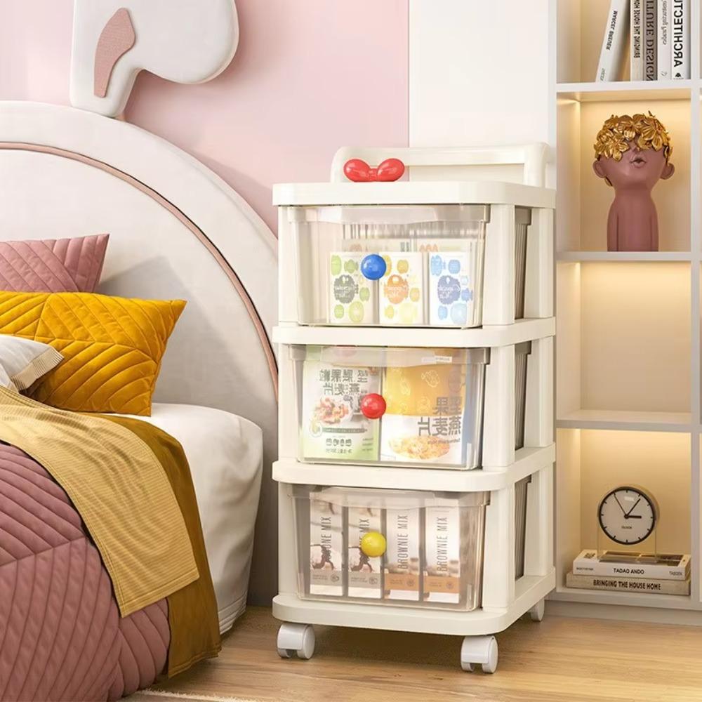 Multi-Layer Drawer Storage Rack Trolley Style Household Storage Cabinet  Kitchen Organization