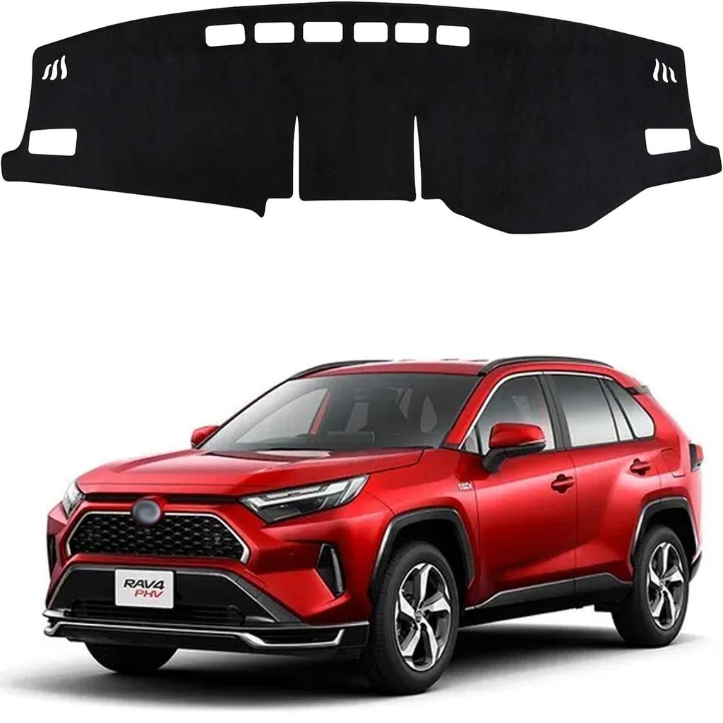 RAV4 Dashboard Mat for Toyota New RAV4 50 Series Interior Dashboard Sun Dashboard Light RAV4 Interior Flannel Set New RAV4 50 (2019.4-Present) -
