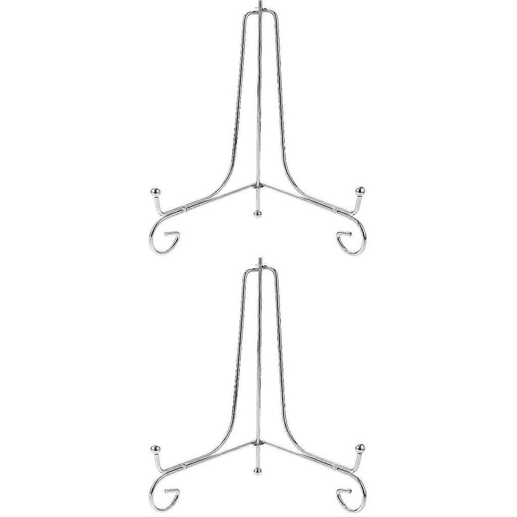 Dish Display Stand Iron Plate Holder Desktop Rack for Jewelry Display 2Pcs