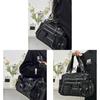 Punk Style Large Capacity Tote Bag With Zipper Closure For Daily Use