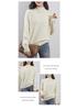 Women's Light Luxury Wool Pullover – Half-High Collar, Thick Knit, Loose Fit, 100% Wool, Perfect for Autumn/Winter.