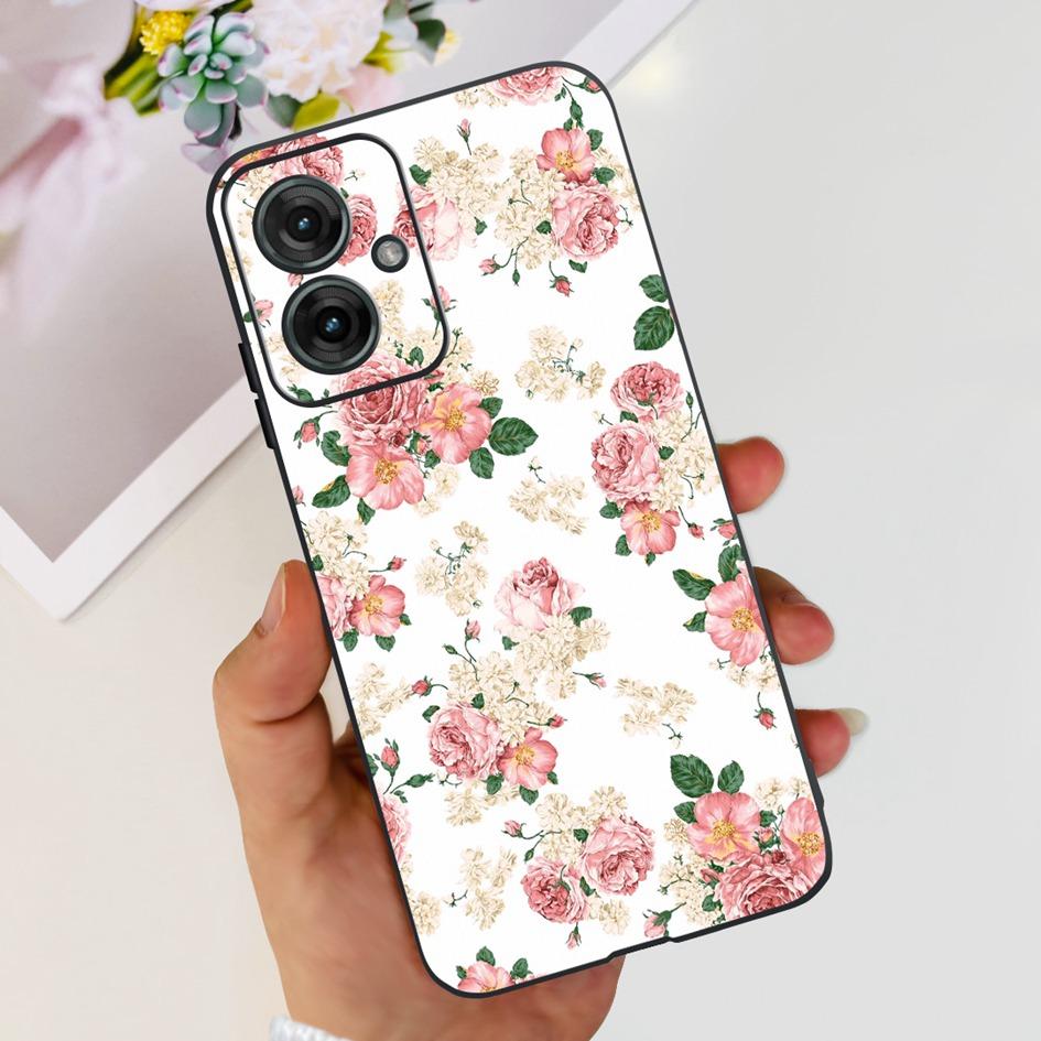 Für Motorola Moto G55 5G Hülle Niedliche Cartoon Katze Tiere Weiches Silikon Stoßfeste TPU Rückseite Handyhülle Für MotoG55 G 55 Funda