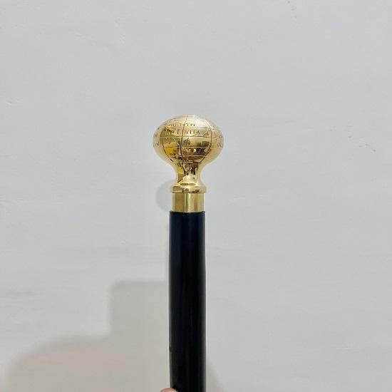 Brass Globe Handle Walking Cane