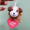 Cartoon Panda Easter Animal Plush Toys Heart Style Pendant Decorations Gift