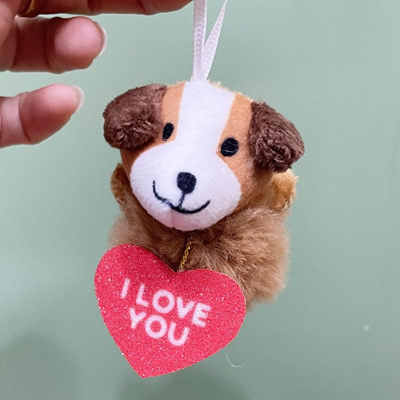 Cartoon Panda Easter Animal Plush Toys Heart Style Pendant Decorations Gift