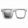 Square Frame Glasses Pin Eyeglasses Holder Brooch Pin, Zinc Alloy Metal Lapel Eyewear Hanger Clothes Decoration Accessories for Men Women Rectangle