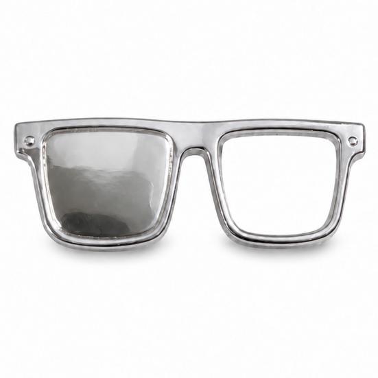 Square Frame Glasses Pin Eyeglasses Holder Brooch Pin, Zinc Alloy Metal Lapel Eyewear Hanger Clothes Decoration Accessories for Men Women Rectangle