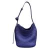 First layer vegetable tanned cowhide hand-woven bucket bag, high-end niche design, genuine leather single shoulder crossbody commuter bag for women