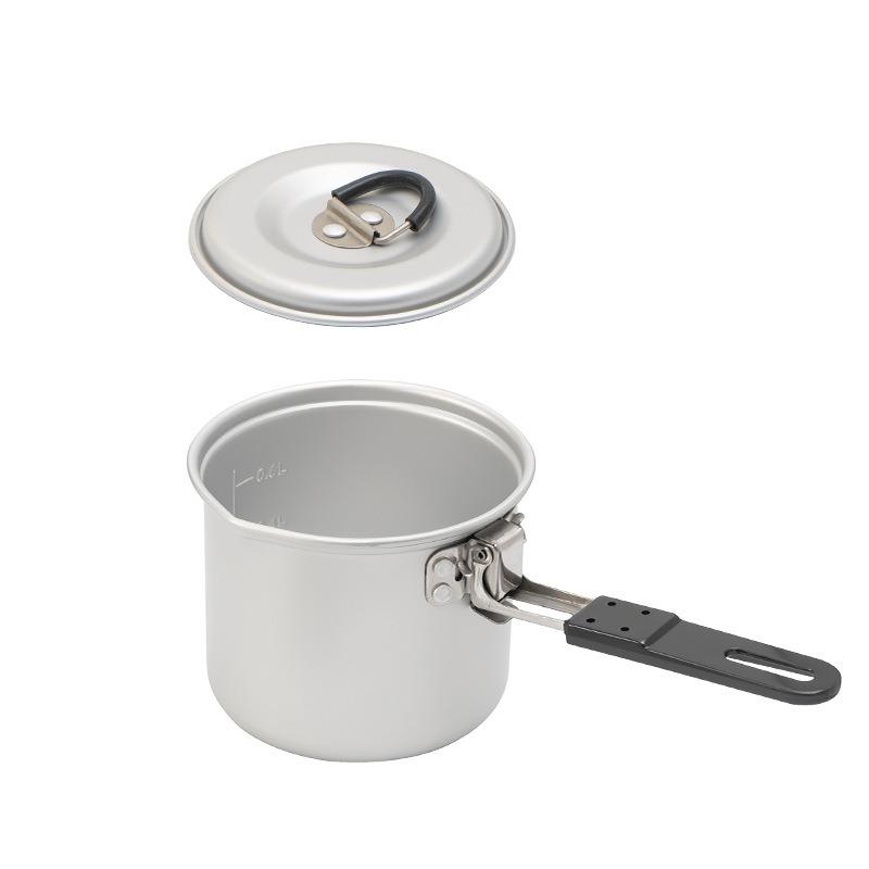 Portable Single Serving Milk Pot, Compact Foldable Outdoor Cookware for Camping & Hiking , Lightweight Mini Saucepan