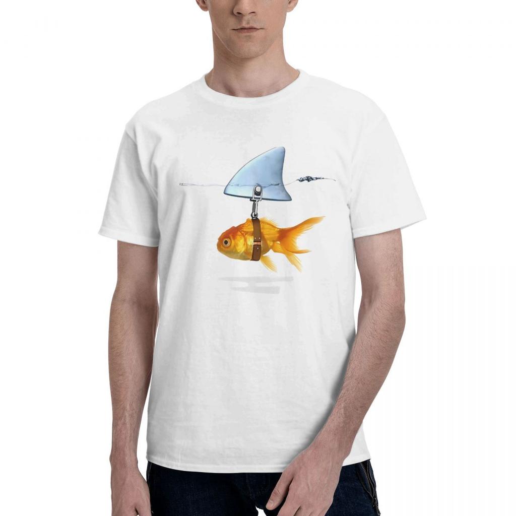 Goldfish And Shark 100 Cotton Casual Breathable Confortable Tops Mens Clothing Deals Mens Gifts