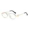 European and American 1111 small frame sunglasses sunglasses double beam oval sunglasses women's concave shape light luxury style