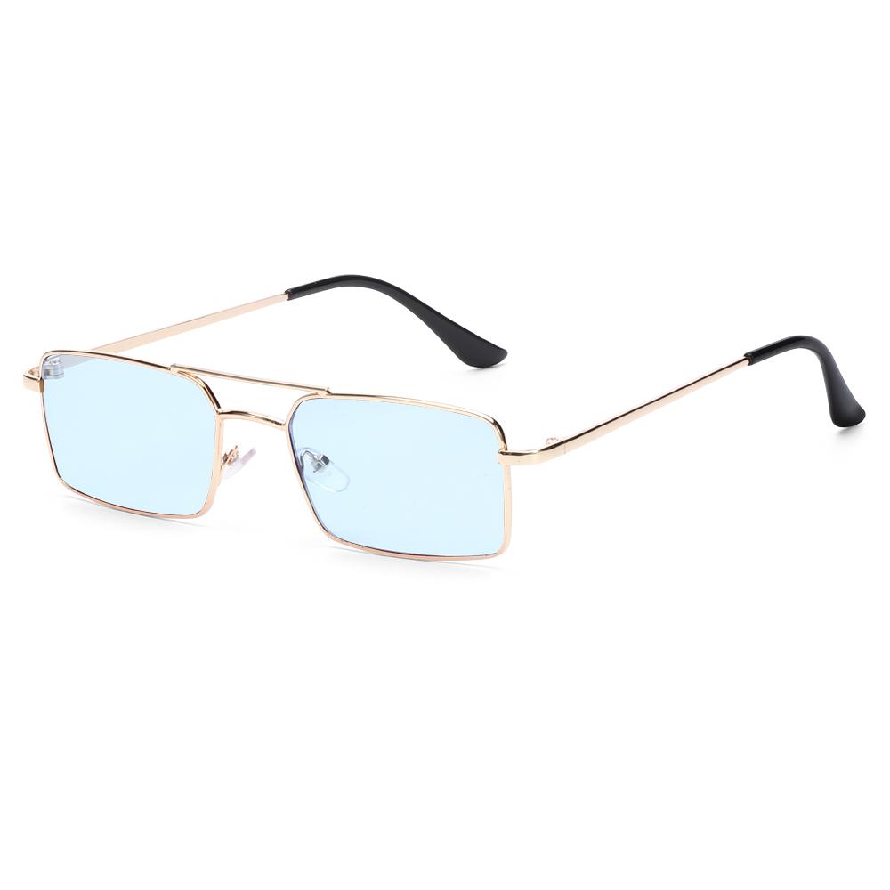 1PC Unisex Rectangle Sunglasses  New Ocean Lens Candy Colors Retro Classic Fashion Small Metal Eyewear Vintage Glasses