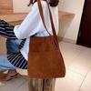 1 Pcs Large Capacity Women's Bag Twill Canvas Commuter One Shoulder Handheld Casual Small Design Simple Lazy Shopping Bags