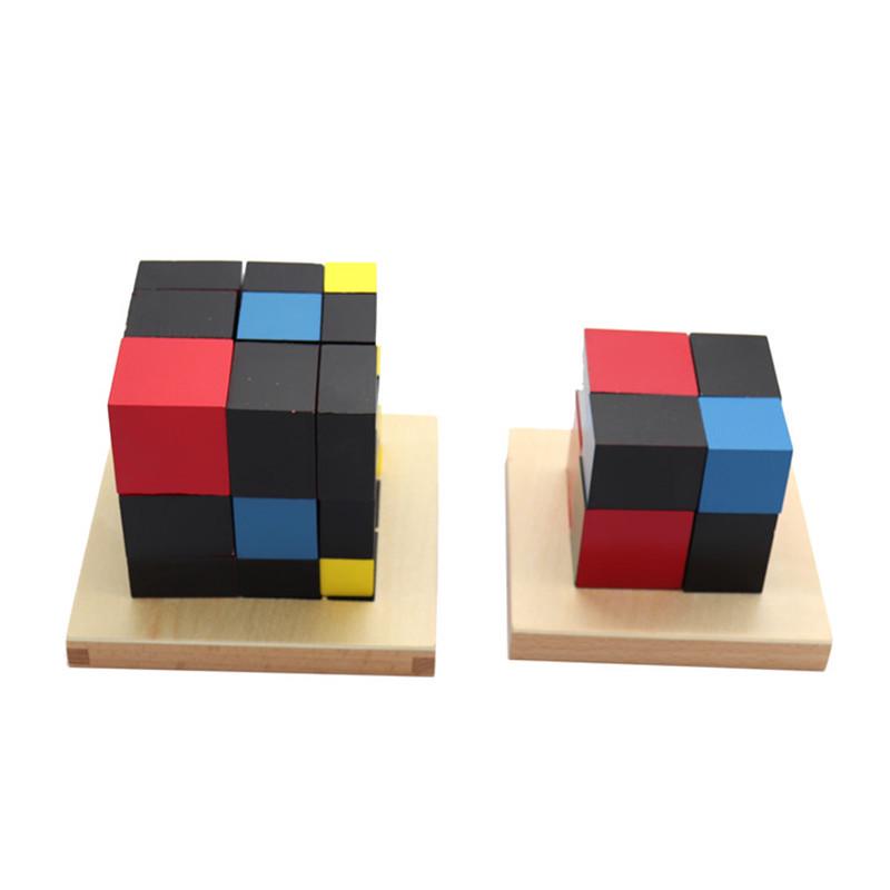 Montessori Sensory Binomial & Trinomial Blocks for Early Math & Spatial Cognition