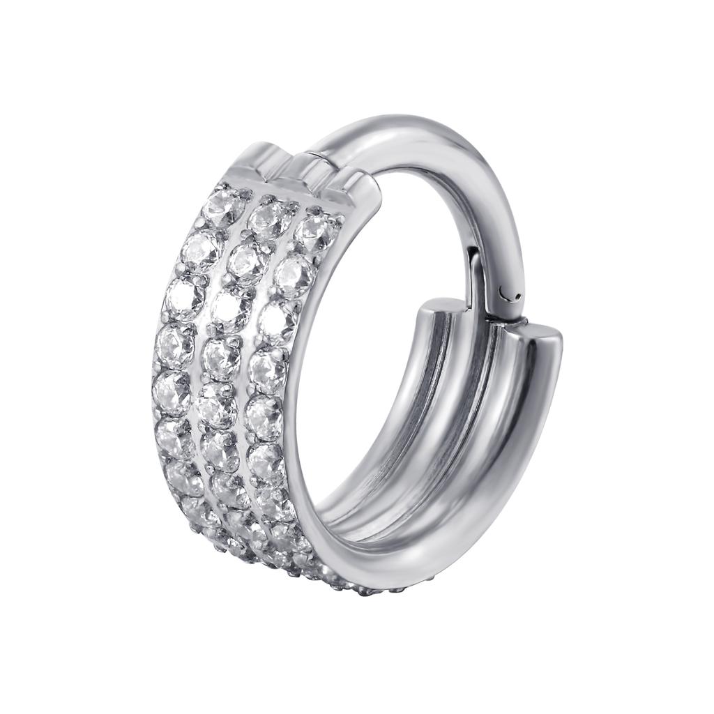 ASTM f136 Titanium Piercing Hinged Segment Septum Hoop Nose Rings Clicker Ear Cartilage Tragus Helix Conch Body Jewelry Earrings