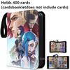400pcs/900pcs Card Album Book Folder 4/9 Card Slots Collections Zipper Double Pocket Zipper Card Binder Holder