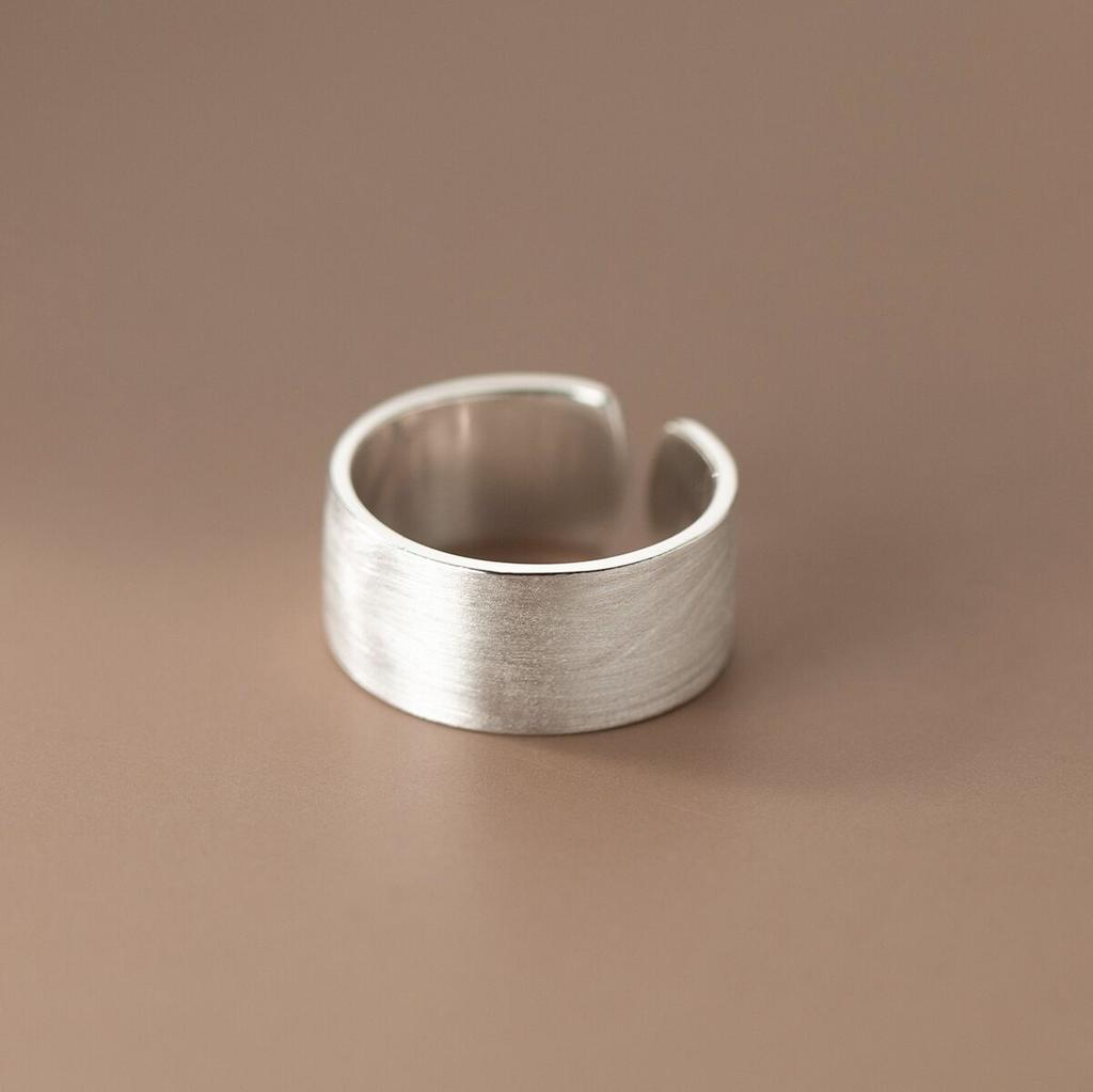 Original 925 Sterling Silver Smooth Wide Rings For Women Counple Wedding Engagement Silver Women's Vintage Ring Fine Jewelry