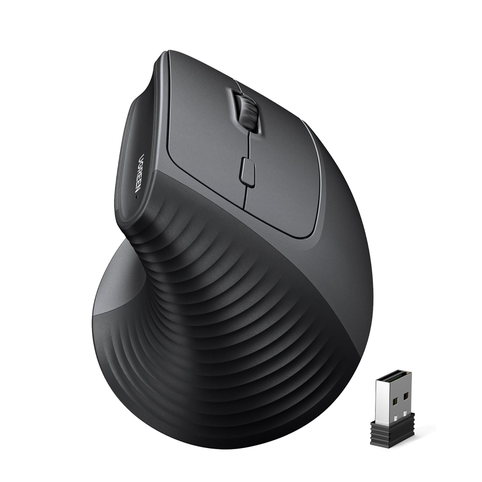 

UGREEN Wireless Mouse, Bluetooth & 2.5G, Vertical Type, Ergonomic Design, 6 Buttons [With BackForward Buttons], Quiet, 1000160020004000 DPI