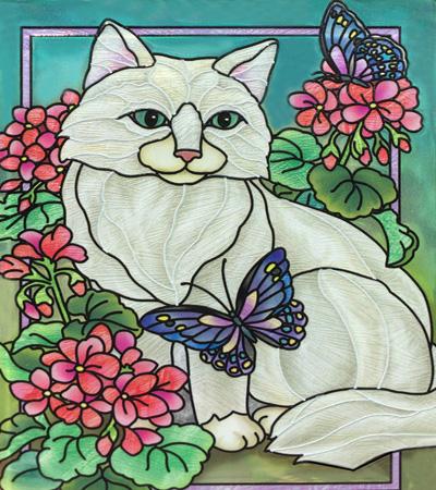 

Frosted Stained Glass Window Film Custom Size Any Size Non-Adhesive Static Cling Removable for Home Office Decor Privacy (as the picture,40X45cm)