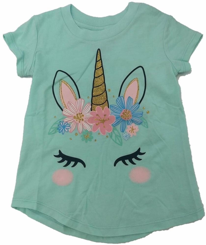 Unicorn Flowers Sparkle Girls Jumping Beans T-Shirt (Mint Green) Unisex T-Shirt XXXL