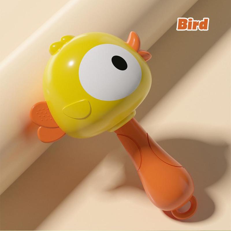 Musical Baby Maracas Rattle Set with Handle for Early Infant Colorful Sensory Play bird